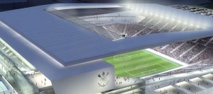 Maquete eletrônica do futuro estádio do Corinthians
